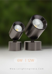 LX 993 PEARL METALLIC BLACK 6W - LED WALL FOCUS LIGHT - WARM WHITE 3000K - 6W, Pearl Black (PB)