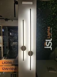 LX098 - 3C 18W Premium Linear LED Wall Sconce - Luxury Brushed Gold Minimalist Stick Wall Light with 3 Color Changing Modes - 18W, 3CCT, GD