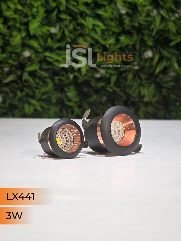 LX 441 3W Black RG Deep Recessed COB Downlight - 3W, 4000K, BK RG