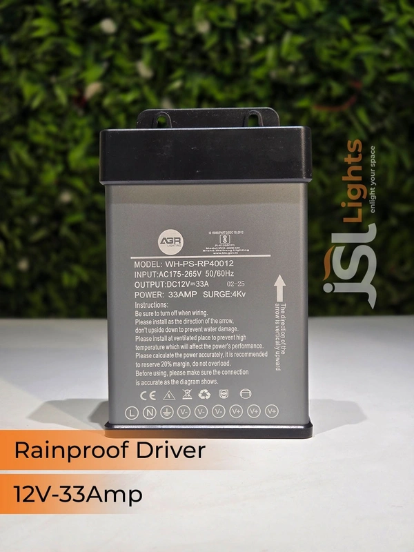 Rainproof 12V 33AMP SMPS LED Power Supply – 400W Constant Voltage Driver for Outdoor LED Sign Boards