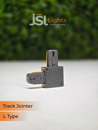 JSL APRA Spot Track Light PVC Straight Jointer  - L Jointer, Black