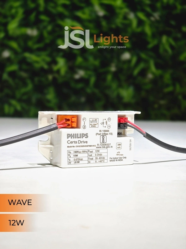 JSL Wave 12W White PB Deep Recessed COB Downlight - 12W, 3000K