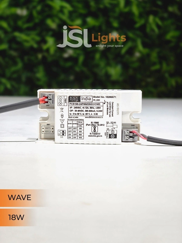 JSL Wave 18W White PB Deep Recessed COB Downlight - 18W, 3000K