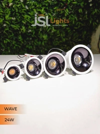 JSL Wave 24W White PB Deep Recessed COB Downlight - 24W, 4000K