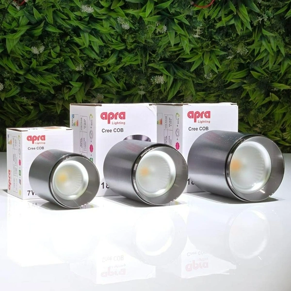 APRA AP 573 LED Cylinder Surface COB Light – 7W/12W/18W Modern Ceiling Downlight for Home & Outdoor - 7W, 3000k, GD