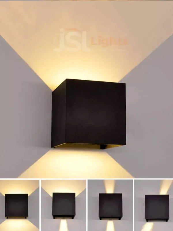 LX5910 10W Adjustable Black Outdoor UP Down Wall Light - Black