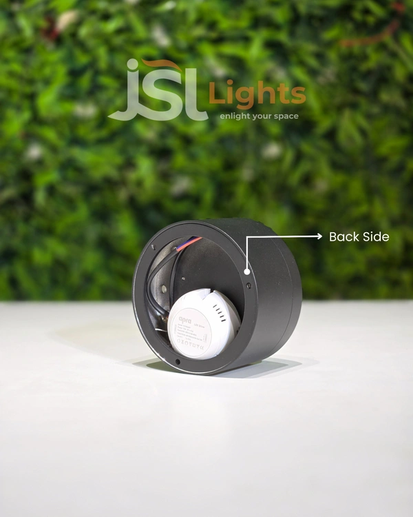 APRA 2033 15W Round Surface Diffuser Panel Light - 15W, Black