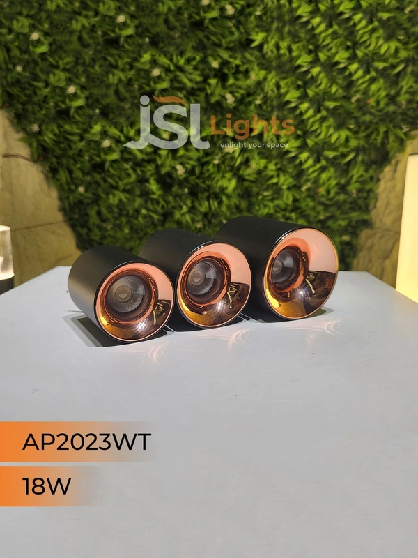 APRA AP 2023WT 18W Black RG Round Surface Cylindrical Light - 18W, 3000K, Black RG