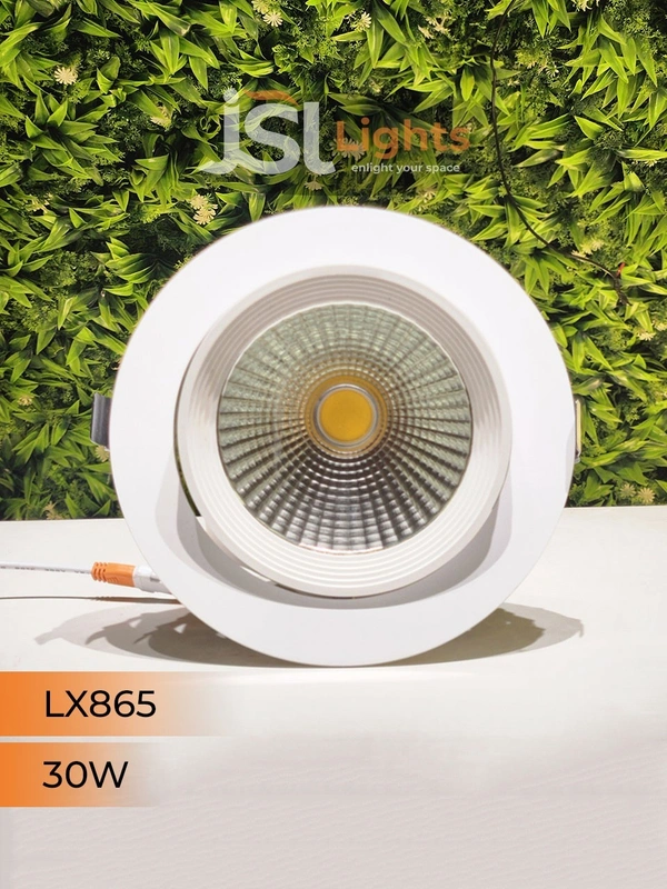 LX 865 30W Round Zoom Deep Recessed COB Downlight - 30W, 4000K
