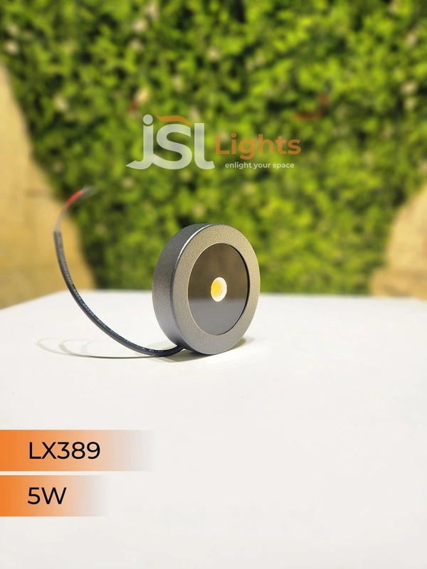 LX 389 5W Black Striker Round Surface Light - 5W, 4000K