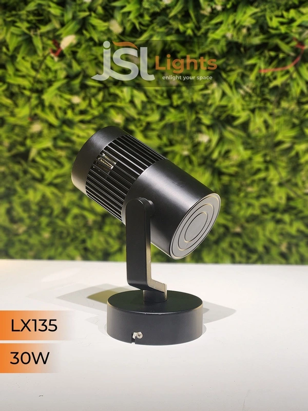 LX 135 30W LED Wall Spotlight Black Body - 30W, 4000K, Black