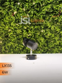 LX 135 6W LED Wall Spotlight Black Body - 6W, 3000K, Black