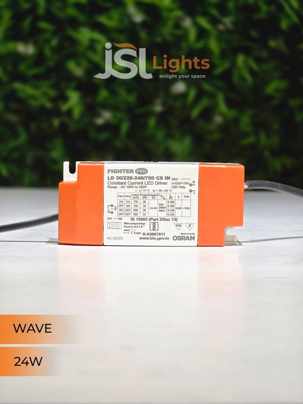 JSL Wave 24W White PB Deep Recessed COB Downlight - 24W, 4000K