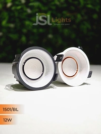 APRA 1501 12W Round 3in1 Deep Recessed Panel Downlight  - 12W, BK+GBK