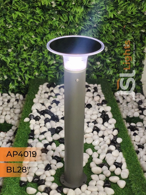 APRA APT4019 5W 28 Inches Solar Outdoor Bollard Light - Bollard Light