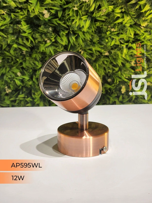 APRA AP595 12W Black RG Surface 360° Wall Cob Focus Light - 3000K, CP