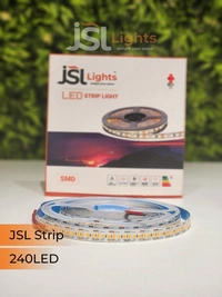 JSL 12V Warm white LED Strip Light – 240 LEDs/m | 3000K | 5M Roll | 9mm Width - 240LED, WW
