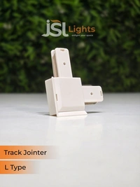 JSL APRA Spot Track Light PVC Straight Jointer  - L Jointer, White