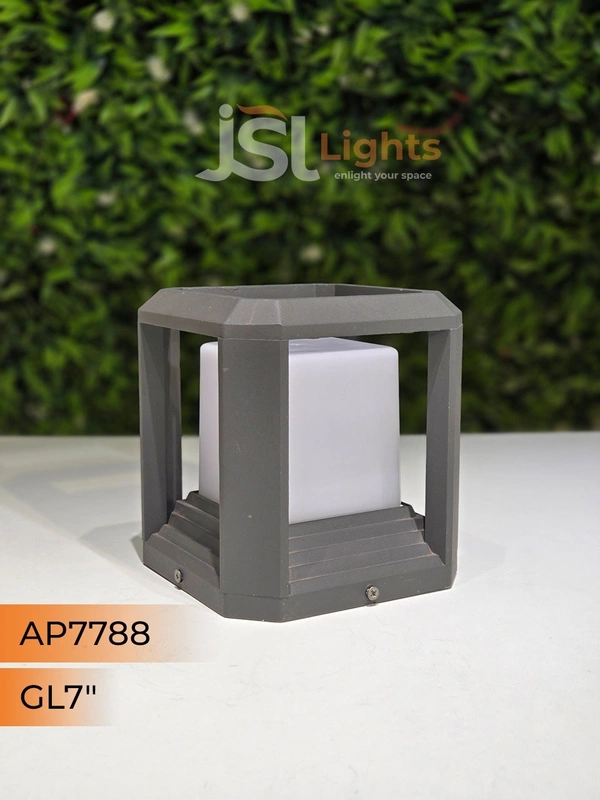 JSL 7788 7 Inches Outdoor Pillar Post Gate Light - Gate Light 7"