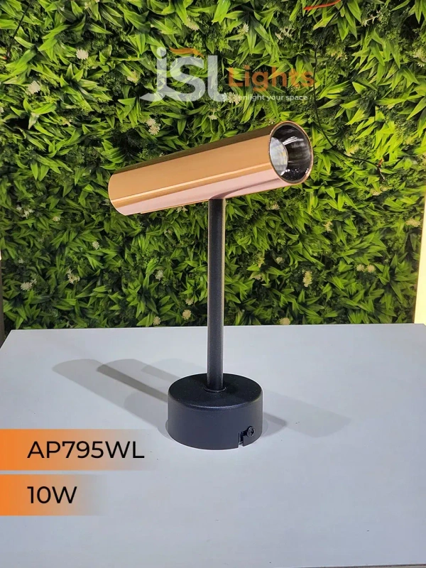 APRA AP795 10W Black RG Surface Wall Cob Focus Light - 10W, 3000K, Black RG