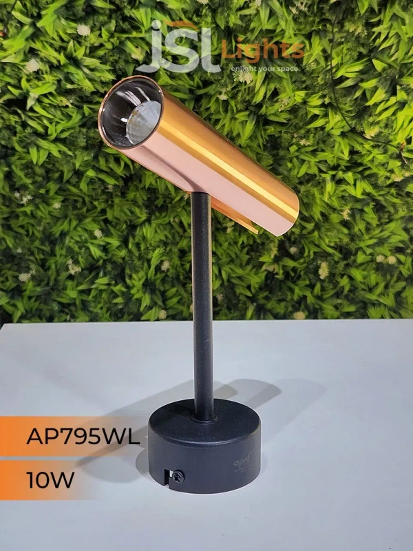 APRA AP795 10W Black RG Surface Wall Cob Focus Light - 10W, 3000K, Black RG