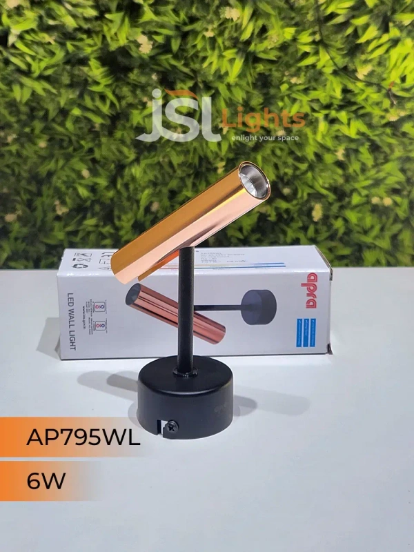 APRA AP795 6W Black RG Surface Wall Cob Focus Light - 6W, 3000K, Black RG