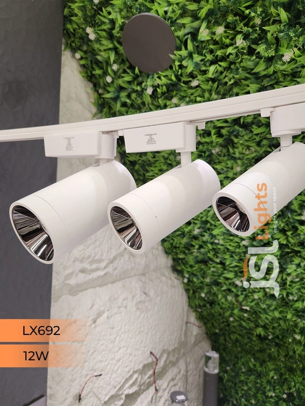 LX 692 12W LED Track Spotlight White Body - 12W, 3000K, White