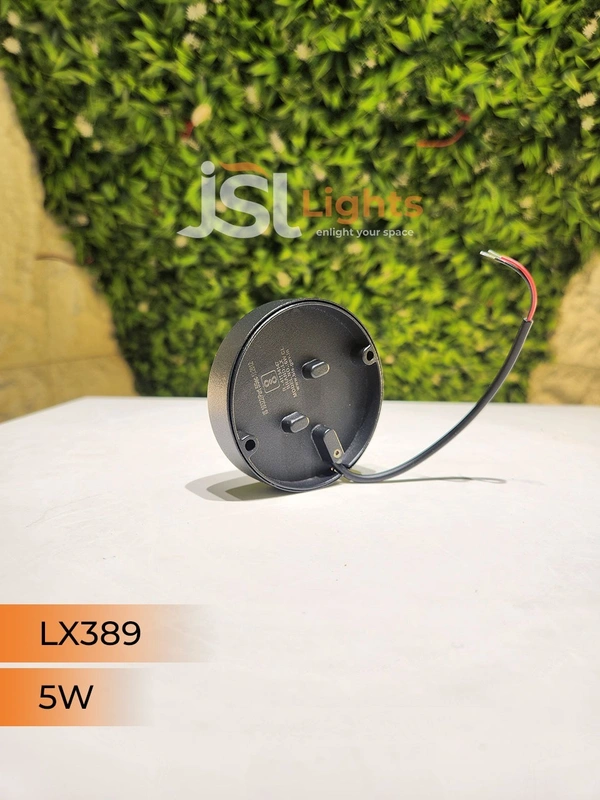 LX 389 5W Black Striker Round Surface Light - 5W, 4000K