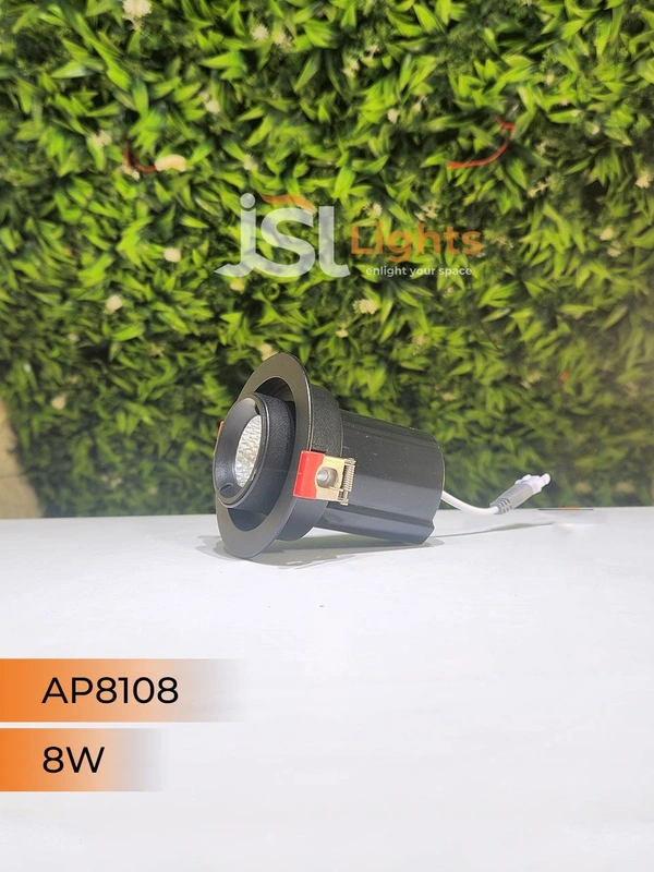 APRA 8108 8W Deep Recessed COB Pop Up Downlight - 8W, 3000K, Black