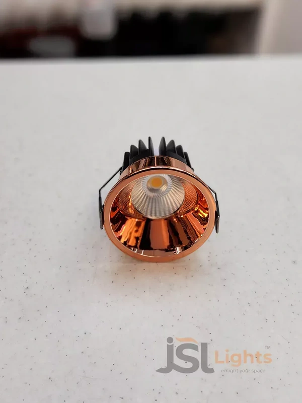 APRA AP2015A 12W Rose Gold Recessed COB Downlight - 12W, 3000K