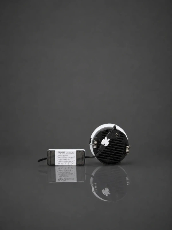 APRA AP-505 7W COB LED Recessed Downlight - Premium Black Ceiling Spotlight - Natural White Anti-Glare Concealed Light - 7W, 4000K