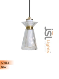 AP553 - 10W Luxury Pendant Lights 2025 – Golden Warm White Elegance | APRA® Hanging Light - 1 pcs