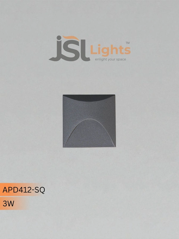 APRA D412- 3W SQ Led Stair Foot Light Grey Body - 1 pcs