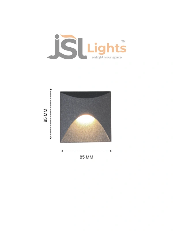 APRA D412- 3W SQ Led Stair Foot Light Grey Body - 1 pcs