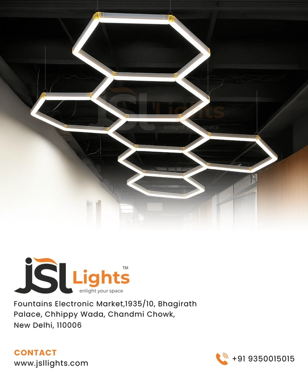 Apra Car Garage Mini Honeycomb Lamp Hexagonal Hanging Workshop LED Light Car Washing Lamp - Mini Hexagon Light, 6000K