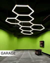 Apra Car Garage Mini Honeycomb Lamp Hexagonal Hanging Workshop LED Light Car Washing Lamp - Mini Hexagon Light, 4000K