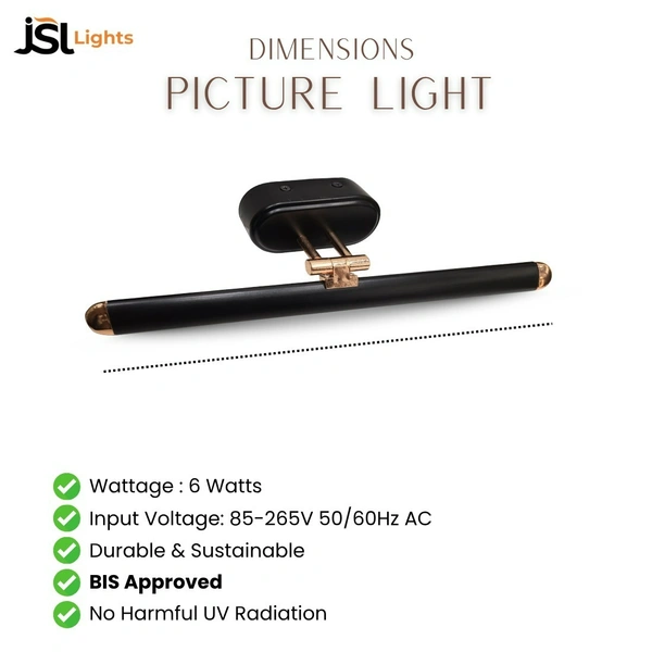 LX  LX 776 6W Black Rose Gold Mirror Light  - 6W, 3CCT, Black RG