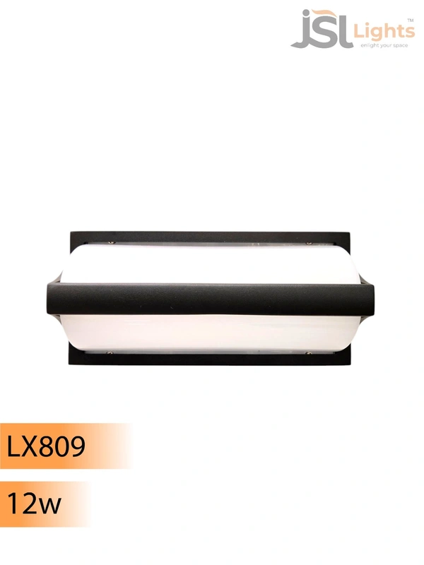 LX 809 12W LED Bulkhead Wall Light – Rust-Proof Surface Mount IP65 Fitting