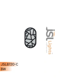 JSL 8720-C 8W Wall Light – Indoor & Outdoor Decorative IP65 LED Wall Washer for Modern Lighting - 1 pcs