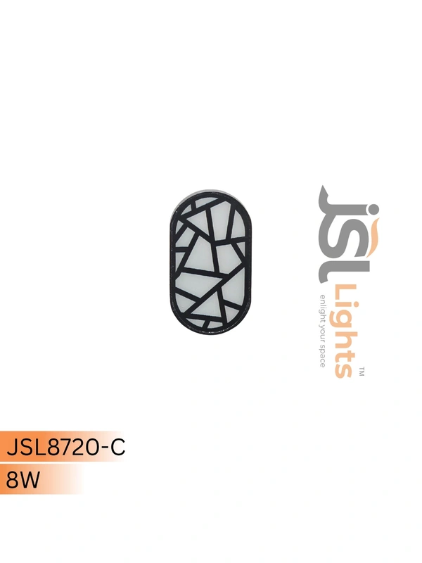 JSL 8720-C 8W Wall Light – Indoor & Outdoor Decorative IP65 LED Wall Washer for Modern Lighting - 1 pcs