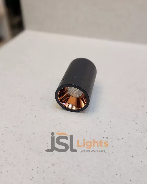 LX392 6W Round Black RG Surface Cylinder Light - 6W, 3000K, RD