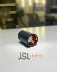 LX392 6W Round Black RG Surface Cylinder Light - 6W, 3000K, RD