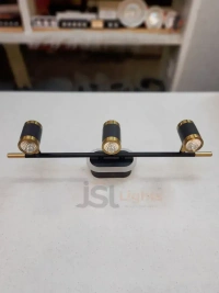 LX 087 17W Black Gold Wall Mirror Light Warm White  - 17W, Black GD