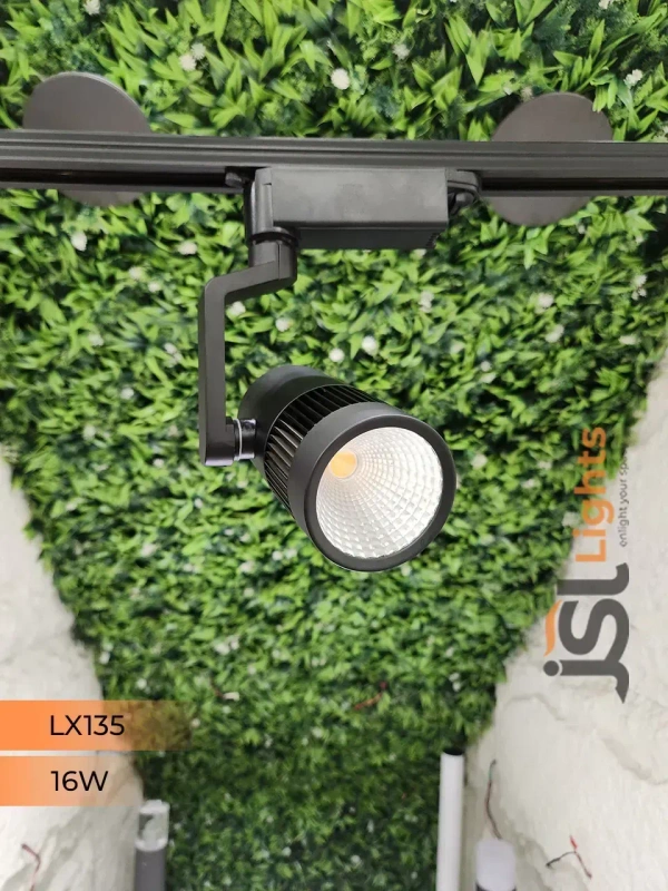 LX 135 16W LED Track Spotlight Black Body  - 16W, 4000K, Black
