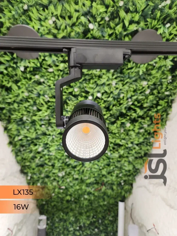 LX 135 16W LED Track Spotlight Black Body  - 16W, 4000K, Black