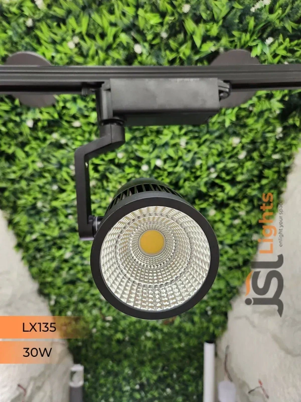 LX 135 30W LED Track Spotlight Black Body  - 30W, 3000K, Black