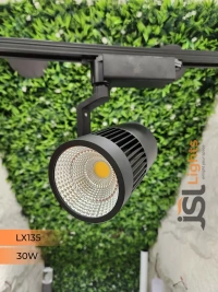 LX 135 30W LED Track Spotlight Black Body  - 30W, 3000K, Black