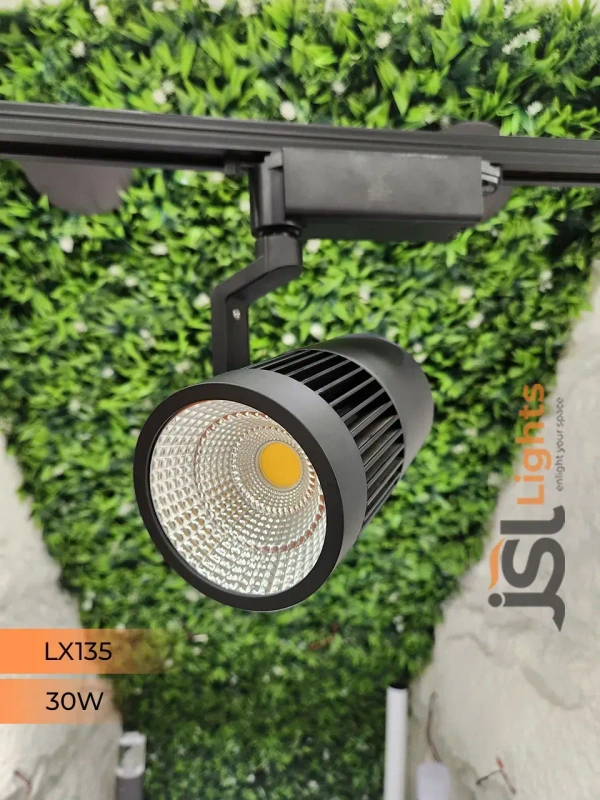 LX 135 30W LED Track Spotlight Black Body  - 30W, 3000K, Black