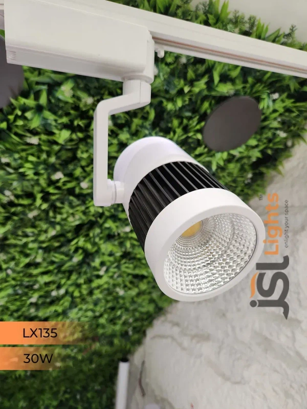 LX 135 30W LED Track Spotlight White Body  - 30W, 6000K, White