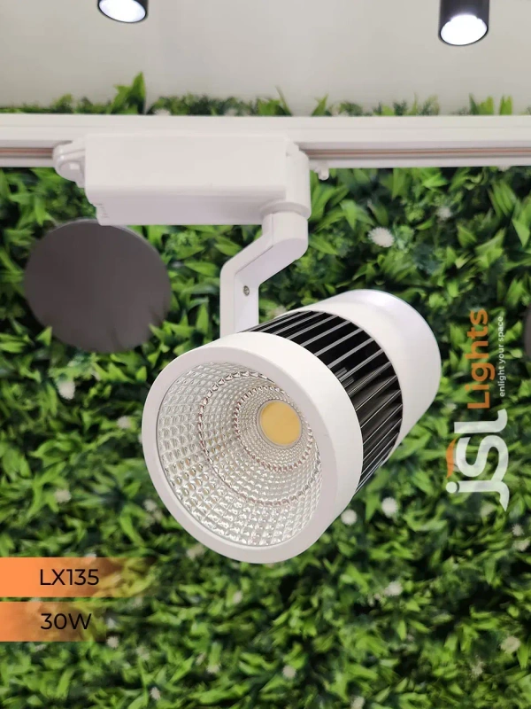 LX 135 30W LED Track Spotlight White Body  - 30W, 6000K, White
